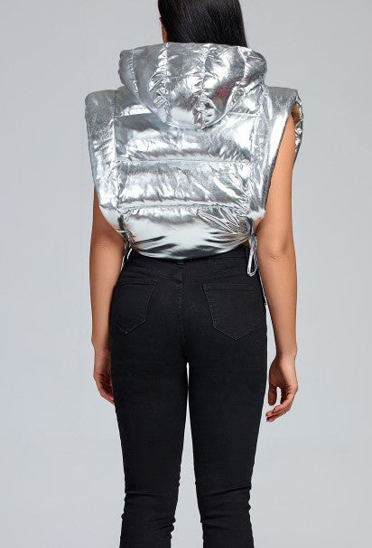 Tie up Puffer Vest