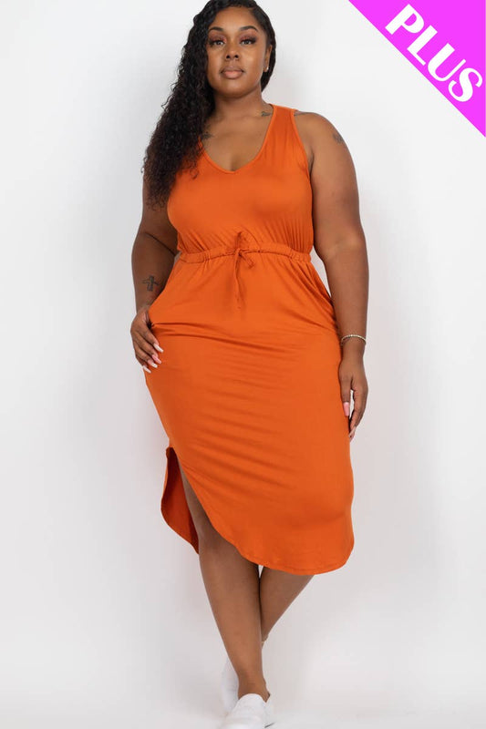 Plus Size Front Tied Dress