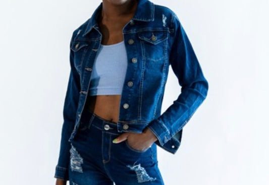 Distress Denim Jacket